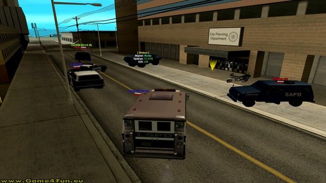GTA SAN ANDREAS Multiplayer /Gangsters vs COPS/ смотреть онлайн