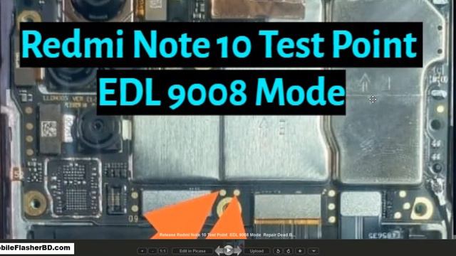 Release Redmi Note 10 Test Point EDL 9008 Mode Repair Dead Boot, Unbrick FRP Unlock By GSM Free