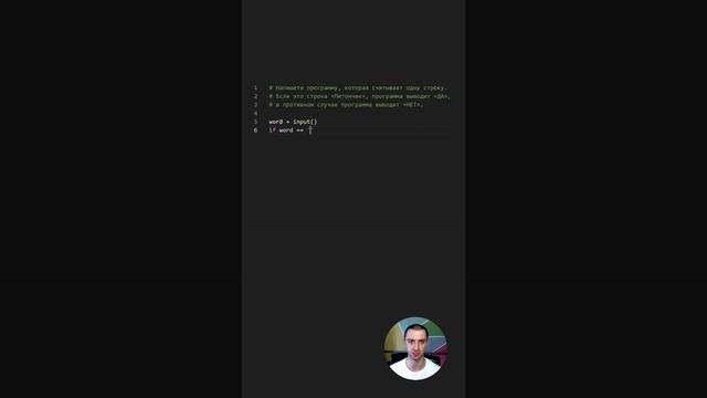 Python. Условный оператор If else смотреть онлайн