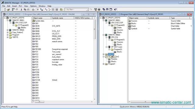 Работа с проектом в STEP7 V5 5 смотреть онлайн