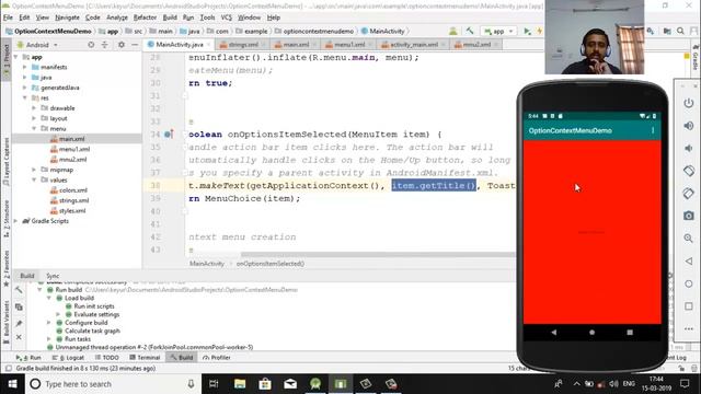 Android option Menu Context Menu смотреть онлайн