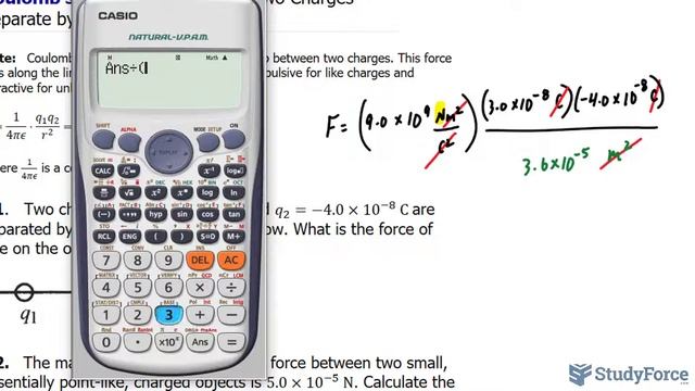 Coulomb's Law Calculations | Two Charges Separate by a Distance смотреть онлайн