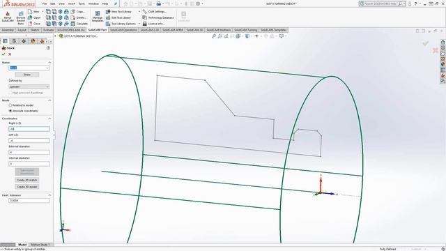 Programming a Turning Part with only a 2D Sketch смотреть онлайн