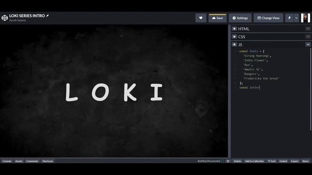 LOKI SERIES INTRO THEME || PURE CSS & JS смотреть онлайн
