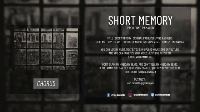 (FREE FOR PROFIT) Sad Boom Bap "SHORT MEMORY" 90s Rap Beat Instrumental смотреть онлайн