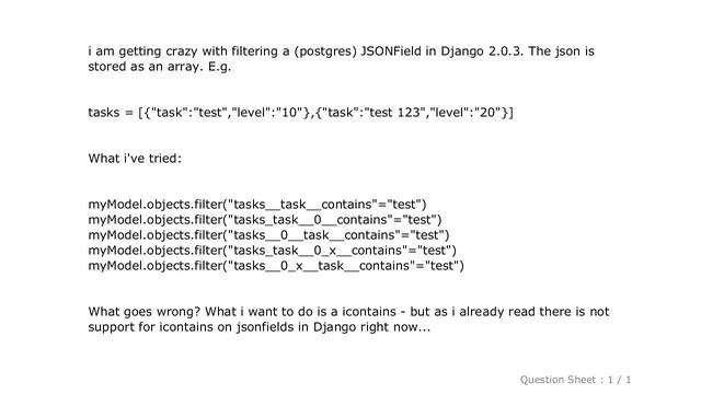 Django : How to filter JSON Array in Django JSONField смотреть онлайн