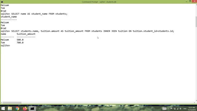 Using Joins in SQLite смотреть онлайн