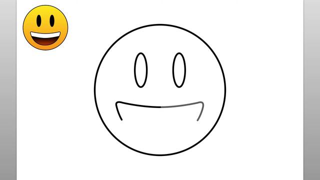 How To Draw A Smiling Emoji (Easy Drawing Tutorial) смотреть онлайн