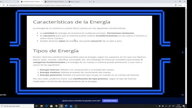 RELACIÓN DE CONCEPTOS FÍSICOS TRABAJO POTENCIA Y ENERGÍA смотреть онлайн