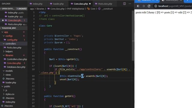 MVC OOP PHP: 5. Create Core class (routing into controllers) نماذج التصميم смотреть онлайн