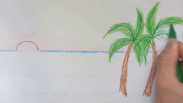 How to draw summer/Как нарисовать лето смотреть онлайн
