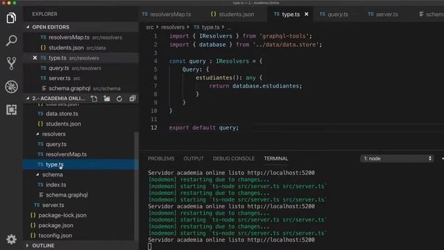 GraphQL - Academia Online en GraphQL - Lista de estudiantes смотреть онлайн