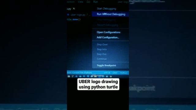UBER Logo Drawing in Python Turtle | Instagram Reels | @Learnonpy @Uber смотреть онлайн