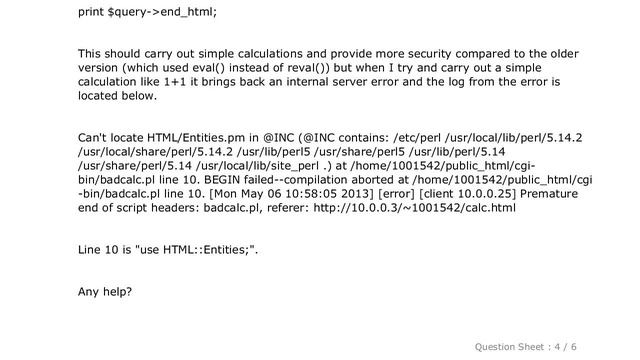 HTML : Perl: use HTML::Entities error смотреть онлайн