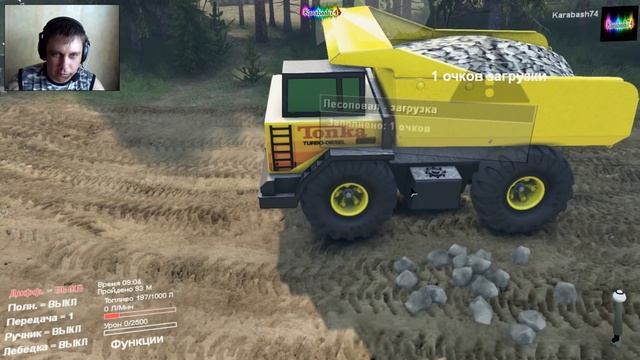 SpinTires обзор мода ( Tonka Белаз ) смотреть онлайн