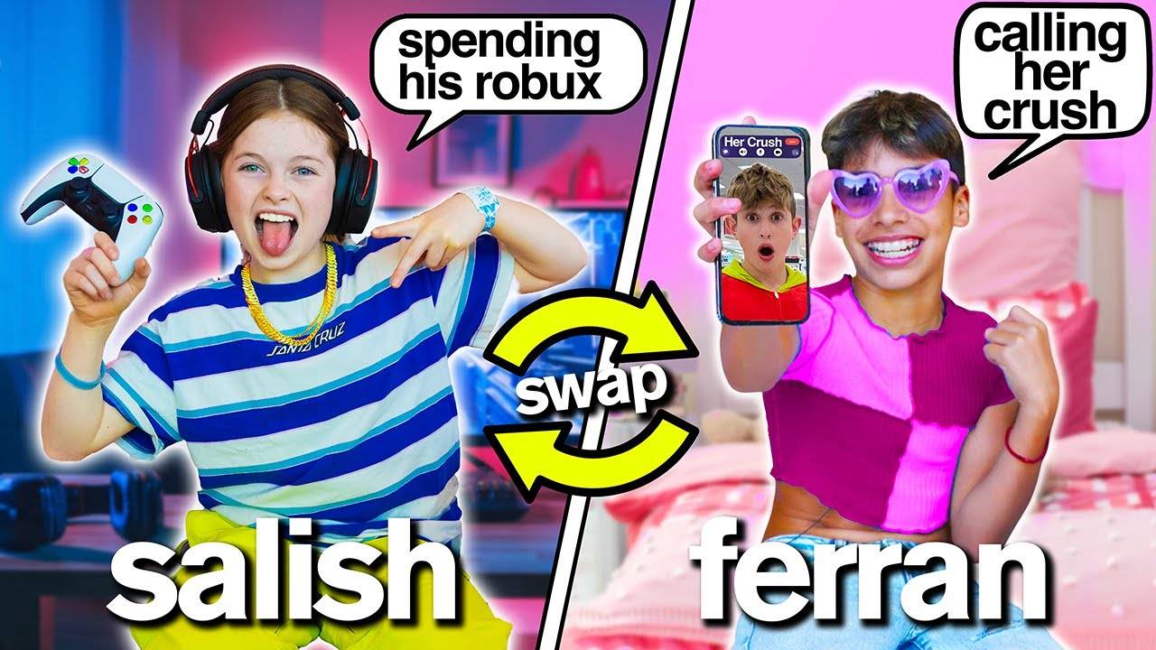 Boy & Girl SWAP LIVES for 24 HOURS ft/ Royalty Family смотреть онлайн