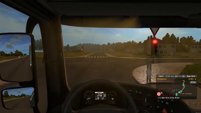 Euro Truck Simulator 2: Northern Scandinavia: Bertnes (N) - Saltstraumen (N) Timelapse смотреть онлайн