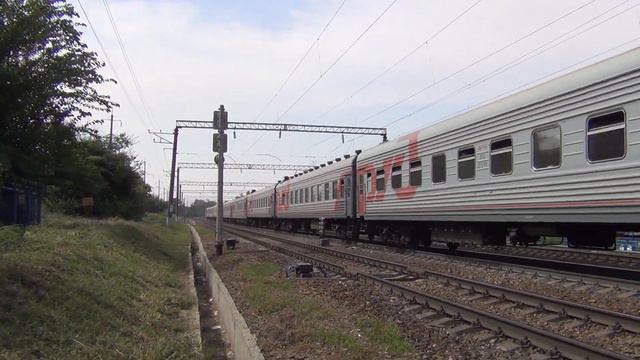 Электровоз ЭП1М-699 с поездом №140 Новосибирск — Адлер смотреть онлайн