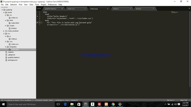 Gulp Configuration to build optimized HTML, CSS and JS смотреть онлайн