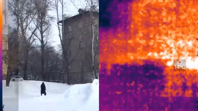 Seek Thermal Compact. Пример видео записанного с помощью тепловизора на улице смотреть онлайн