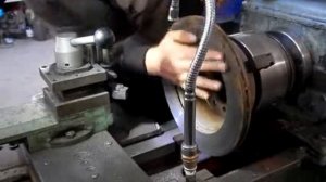 Проточка тормозного диска на токарном станке