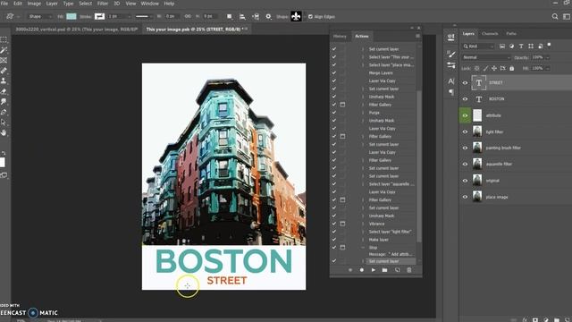 Poster Generator photoshop action by RedVokinputs (Tutorial Video) смотреть онлайн