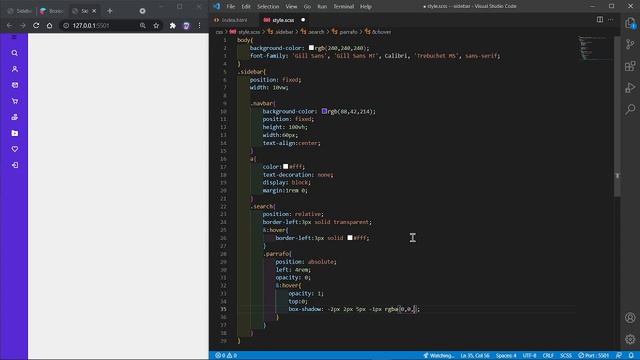 SIDEBAR | TOOLTIP HOVER EFFECT | HTML , CSS ,SASS смотреть онлайн
