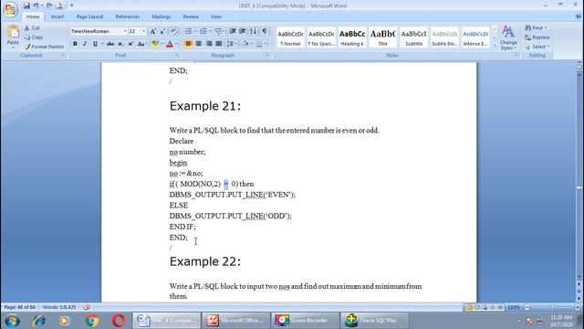 ORACLE UNIT 4 LECT 10 смотреть онлайн