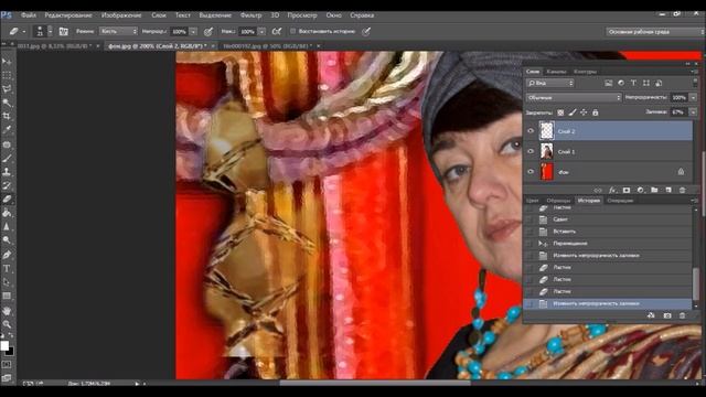 Урок в Adobe Photoshop CC по созданию женского портрета - моделирование фона. смотреть онлайн