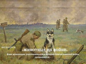 Видеоролик «Животные на войне»