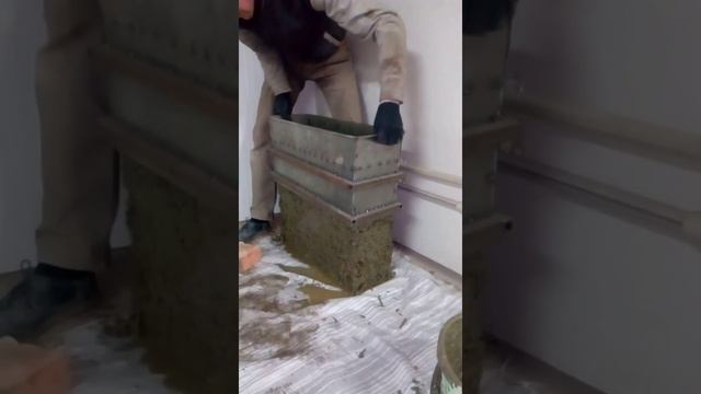 Арболит- формовка первого блока. смотреть онлайн