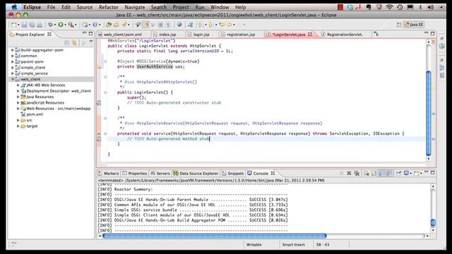 Developing OSGi enabled Java EE Applications using Eclipse смотреть онлайн