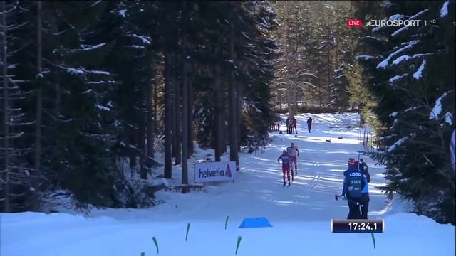 Тур де Ски 2019-2020? 4 этап Ланцерхайде? гонка преследования 15 км? мужчины??? смотреть онлайн