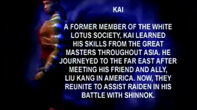 Kai - Mortal Kombat 4 Character Bio смотреть онлайн