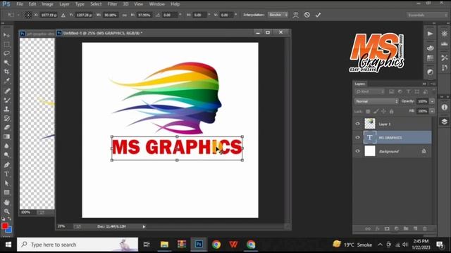 3D Logo Mockup Design in Photoshop || Photoshop Tutorial || MS Graphics смотреть онлайн