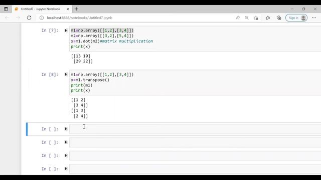 Python Fundamentals : Matrix operations смотреть онлайн