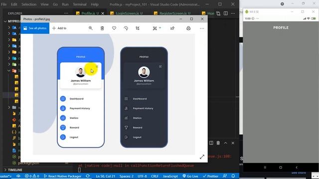 React Native For Beginner ReactNative101 Part55 ProfileScreen Inspiring Random Design And CopyCat смотреть онлайн