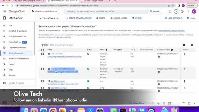 Creating GCP Service Account with IAM role conditions : Terraform смотреть онлайн