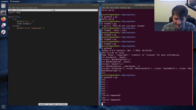what's wrong with python's blank except:? (beginner - intermediate) anthony explains #008 смотреть онлайн