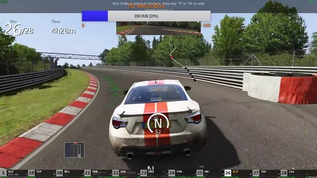 Гонки в Assetto Corsa на игровом руле смотреть онлайн