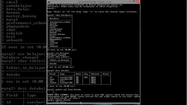 update data mysql dengan cmd смотреть онлайн