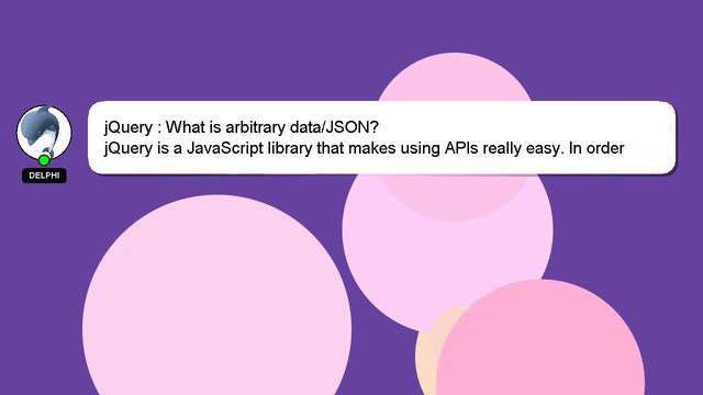 jQuery : What is arbitrary data/JSON? смотреть онлайн
