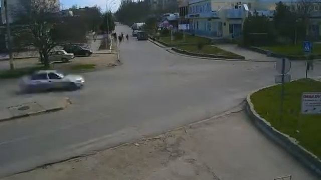 Перекрёсток в Щёлкино, 19.03.2014 - time-lapse с камеры 2 смотреть онлайн