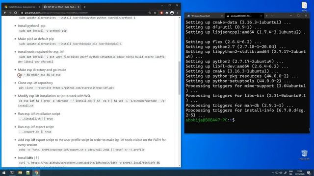 How to setup ESP-IDF on WSL2 [Ubuntu 20.04] for programming ESP32 - Config, Build and Flash смотреть онлайн