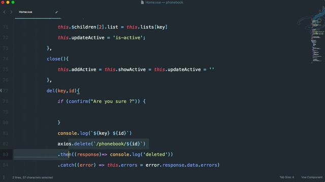 Laravel 5.5 + Vuejs + Bulma | Phonebook App | Delete item #12 смотреть онлайн