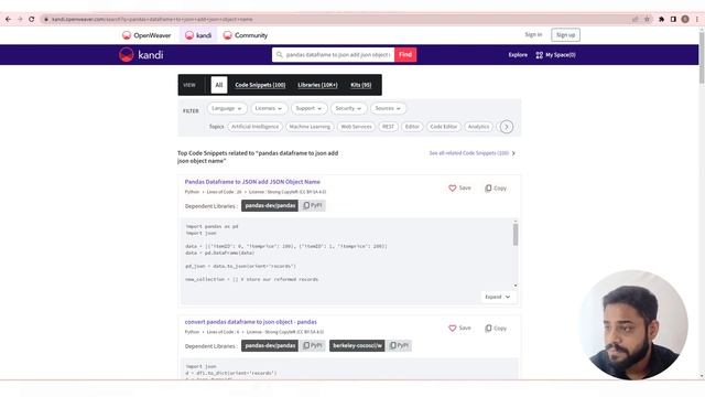 Convert Pandas DataFrame to JSON | kandi use case смотреть онлайн
