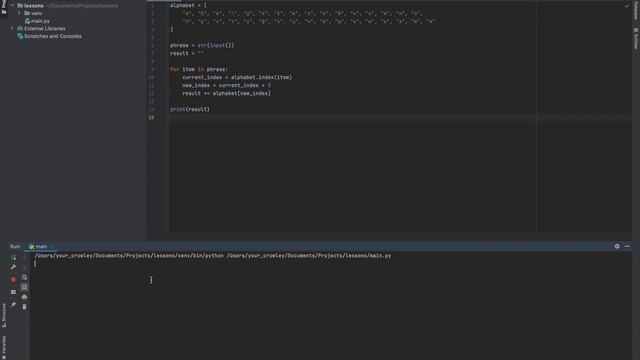 Пишем шифр Цезаря используя Python3 и обе руки смотреть онлайн