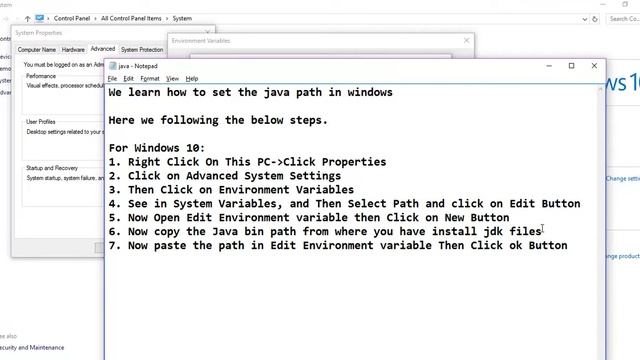 How to Set Java Path in Windows 10 смотреть онлайн