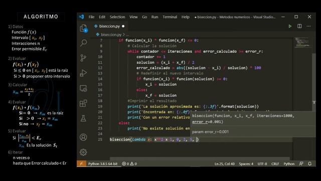 (3) Método Numérico Bisección en Matlab y Python MÉTODOS NUMÉRICOS смотреть онлайн