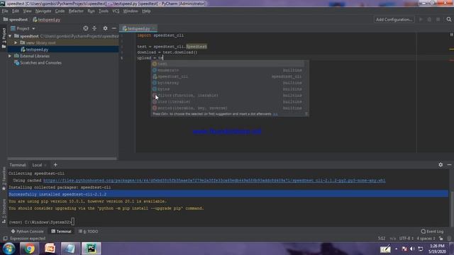 Internet speed test using python смотреть онлайн